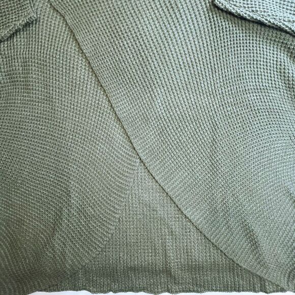 Kate & Sam Sweater Women XXL Olive Green Cowlneck Athleisure Wrap Minimalist Top - Picture 8 of 13